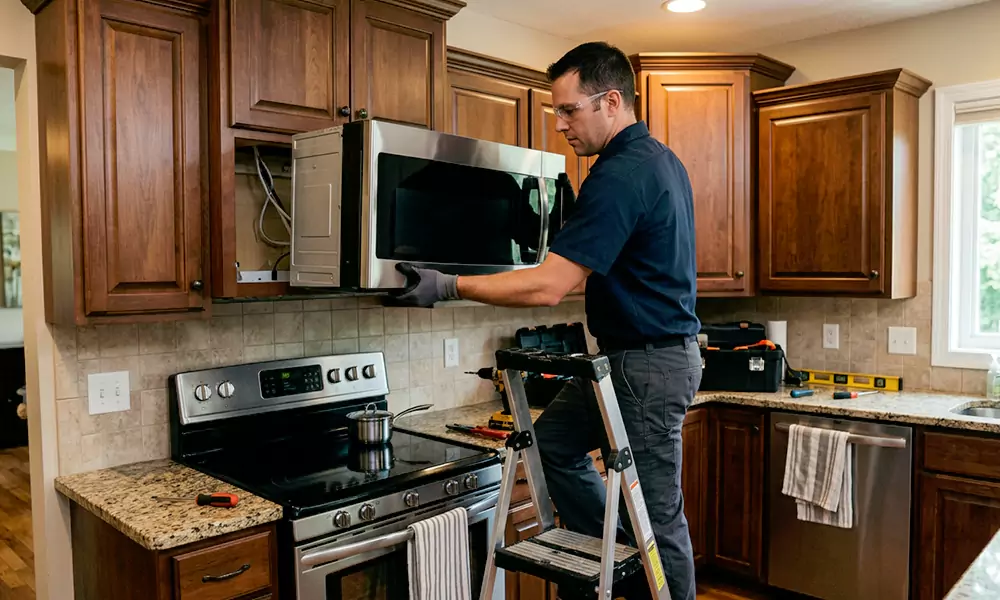Microwave Installation in Haverhill, MA