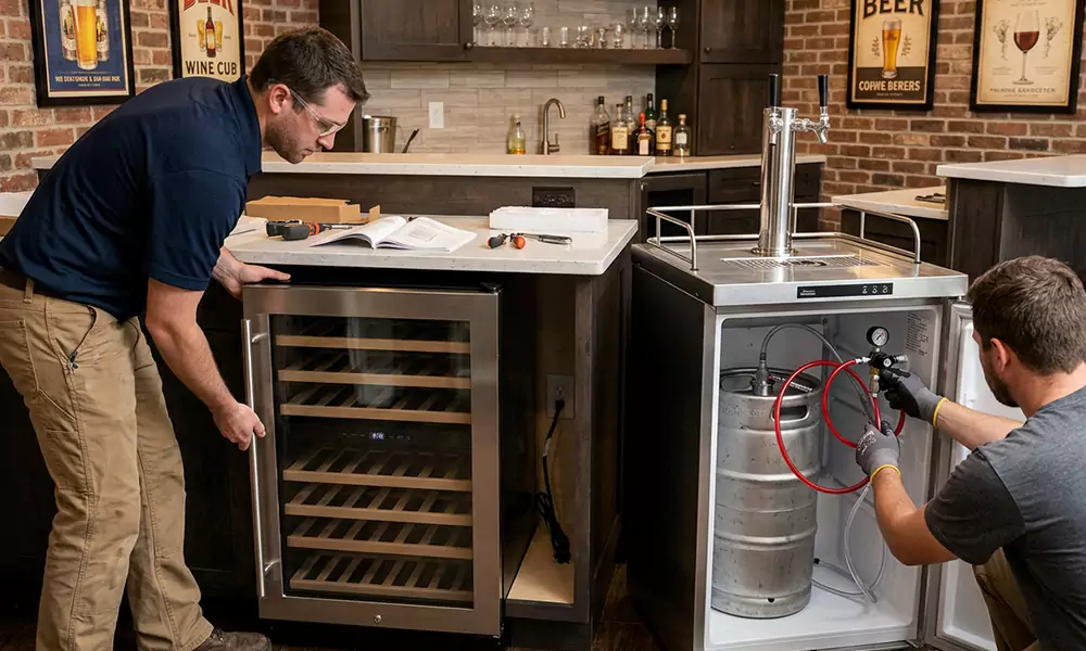 Wine Cooler and Kegerator Installation in Haverhill, MA